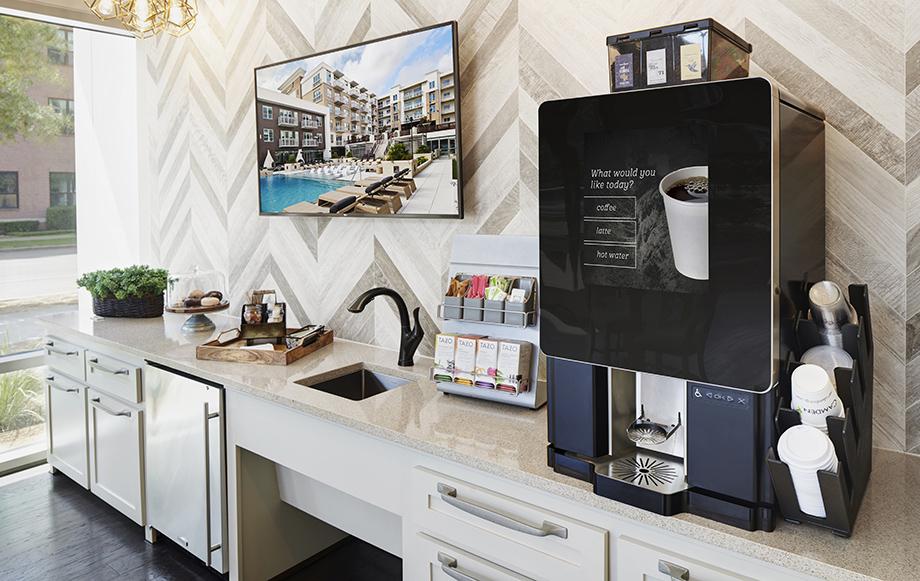 Camden apartment community coffee and tea bars help you get the boost you need in the morning. Camden communities offer coffee and tea bars to help you get the energy boost you need.