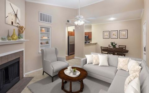 Camden Cimarron Apartments Irving Texas Living Room Top Floor