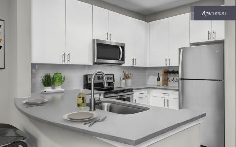 Modern Kitchen at Camden Deerfield Apartments in Alpharetta, GA