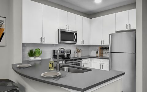 Modern Kitchen at Camden Deerfield Apartments in Alpharetta, GA