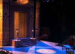 This photo was taken before the performance of Cleo at Alley Theatre in Houston, Texas.