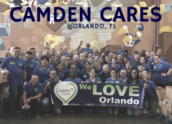 Orlando Camden Communities volunteering with Second Harvest Food Bank of Central Florida Camden Cares about Central Florida and Second Harvest Food Bank of Central Florida!