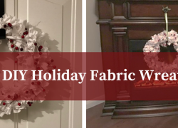 DIY Easy and Fun Holiday Fabric Wreath DIY Holiday Fabric Wreath