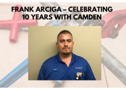 Frank Arciga – Celebrating 10 Years with Camden Frank Arciga – Celebrating 10 Years with Camden