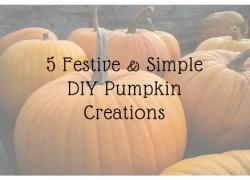 5 Festive and Simple DIY Pumpkin Creations 5 Festive and Simple DIY Pumpkin Creations