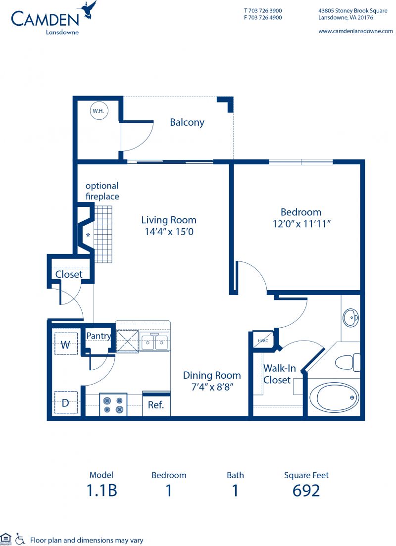 1, 2 & 3 Bedroom Apartments in Lansdowne, VA Camden