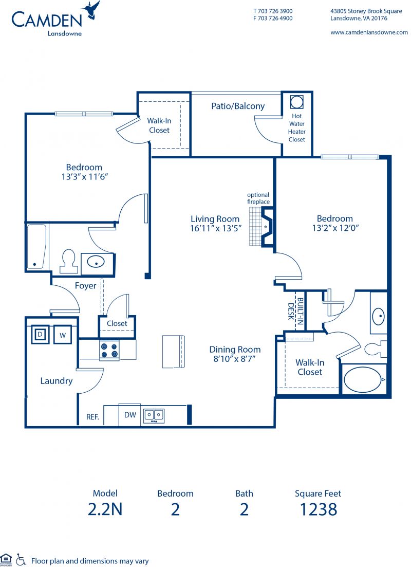 1, 2 & 3 Bedroom Apartments in Lansdowne, VA Camden