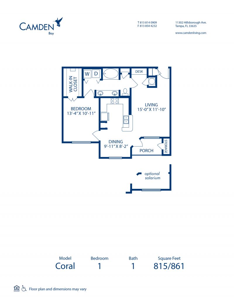 1 2 3 Bedroom Apartments In Tampa Fl Camden Bay