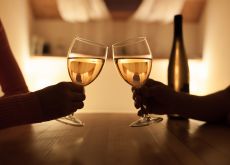 couple celebrating valentines day at apartment home couple celebrating valentines day at apartment home
