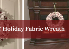 DIY Easy and Fun Holiday Fabric Wreath DIY Holiday Fabric Wreath