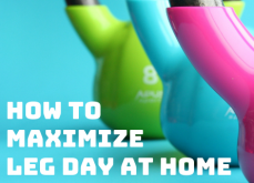 How to Maximize Leg Day at Home Header with neon kettle bells