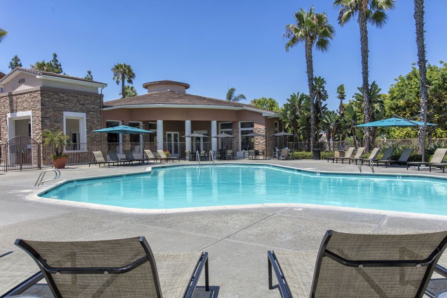 Swimming pool at Camden Sierra at Otay Ranch apartments in Chula Vista, CA