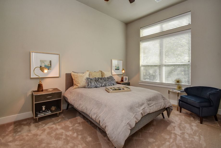 Second Bedroom at Camden Highland Village townhomes in Houston, TX