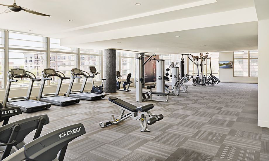 Camden McGowen Station Midtown Houston Townhomes fitness center