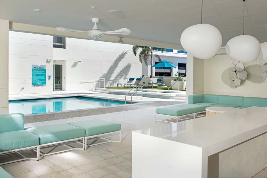 Chill lounge at Camden Thornton Park apartments in Orlando, FL