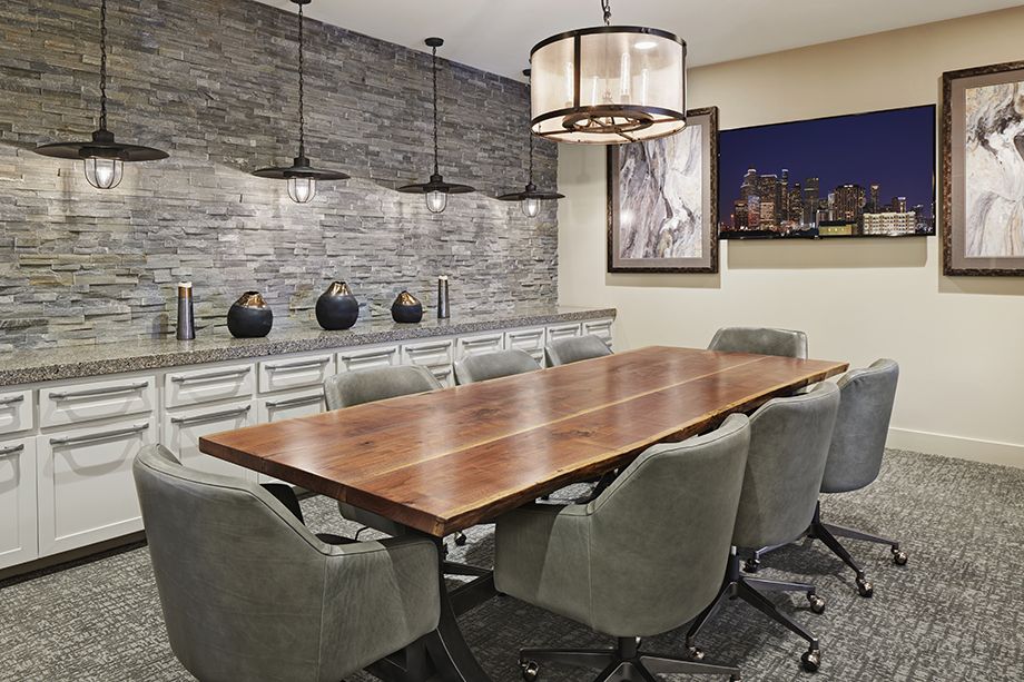 Camden McGowen Station Midtown Houston Townhomes executive conference room