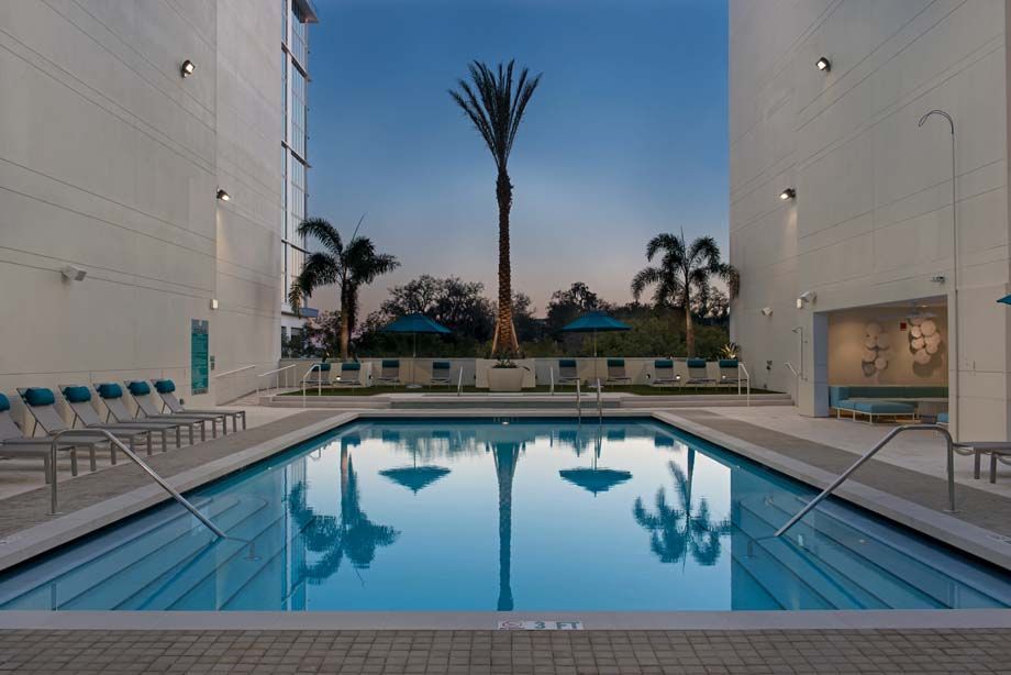 Swimming pool at Camden Thornton Park apartments in Orlando, FL