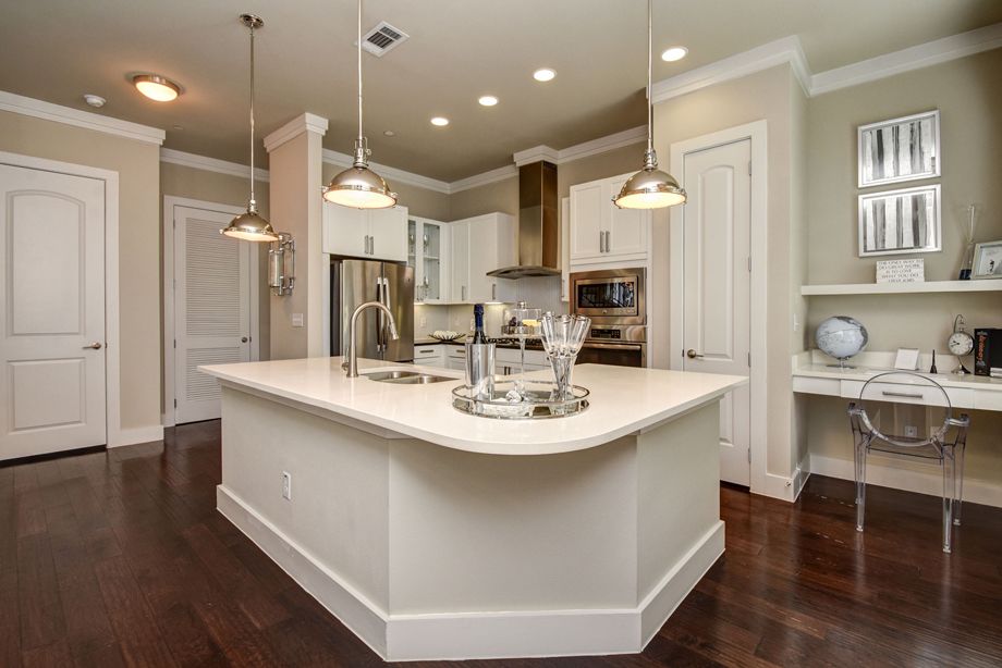 Kitchen at Camden Highland Village townhomes in Houston, TX