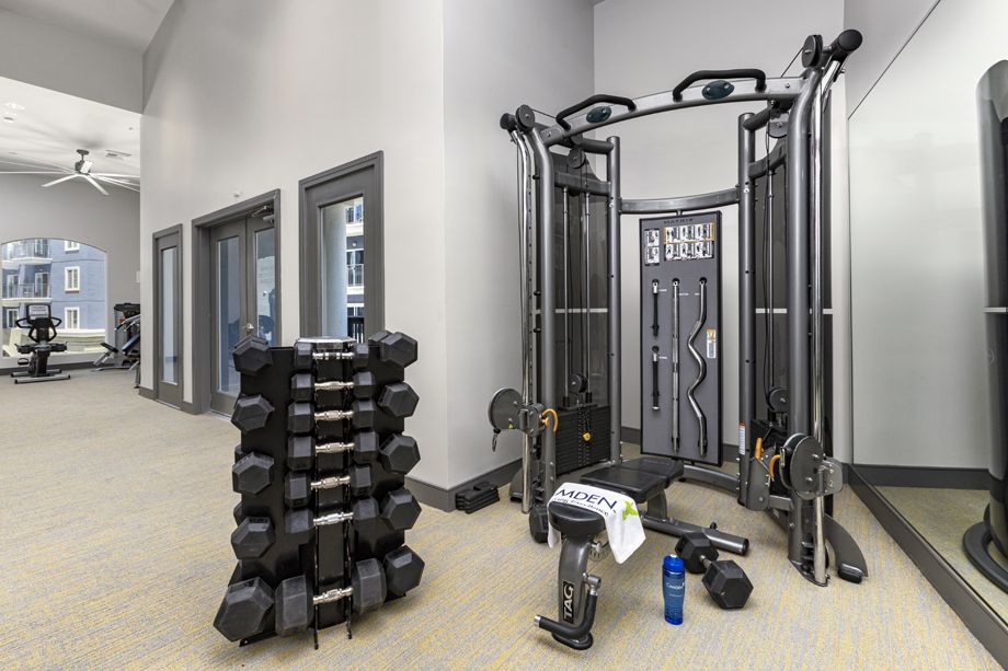 Fitness Center at Camden Harbor View Apartments in Long Beach, CA