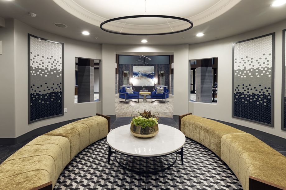 Lounge Area with Seating at Camden Harbor View Apartments in Long Beach, CA