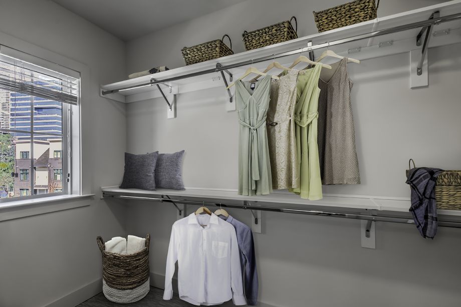 Walk-In closet at Camden Grandview Townhomes in Charlotte, NC