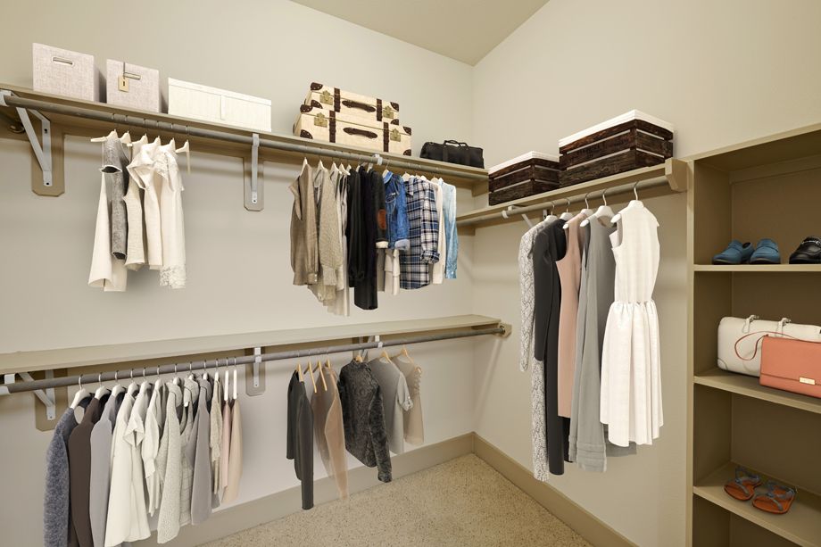 Extensive closet at Camden Lamar Heights in Austin, TX