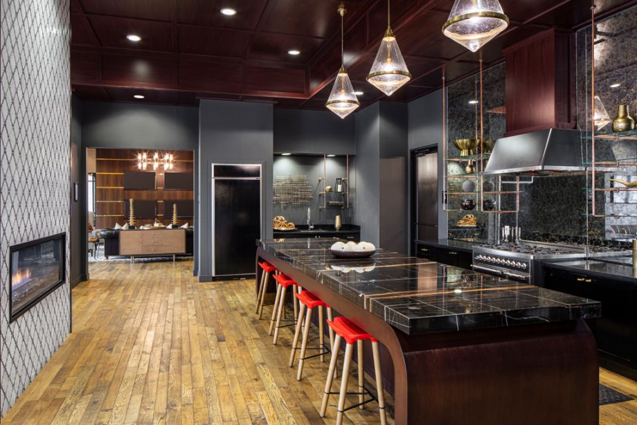 Resident Lounge Kitchen at Camden Old Town Scottsdale Apartments in Scottsdale, Arizona