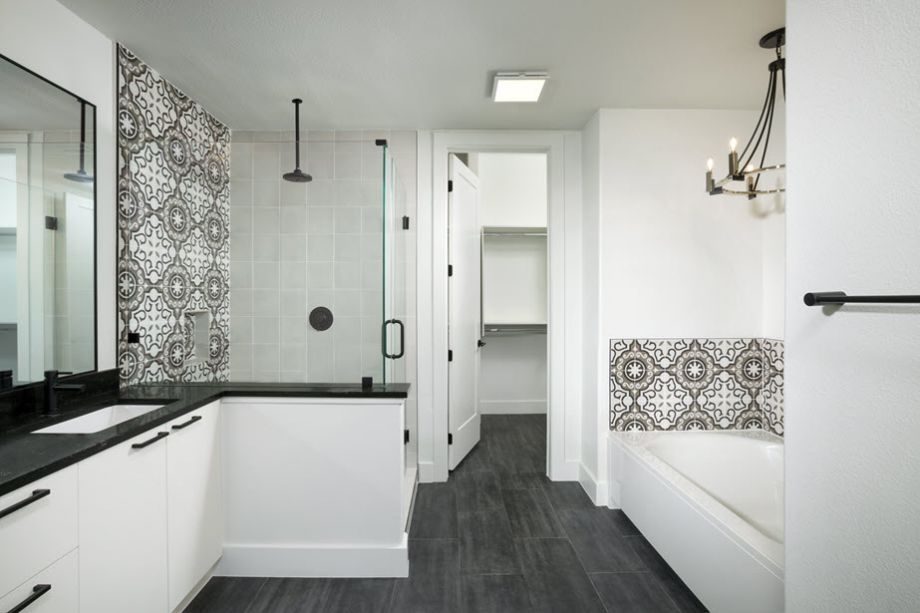Master Bathroom at Camden Post Oak High Rise Luxury Apartments