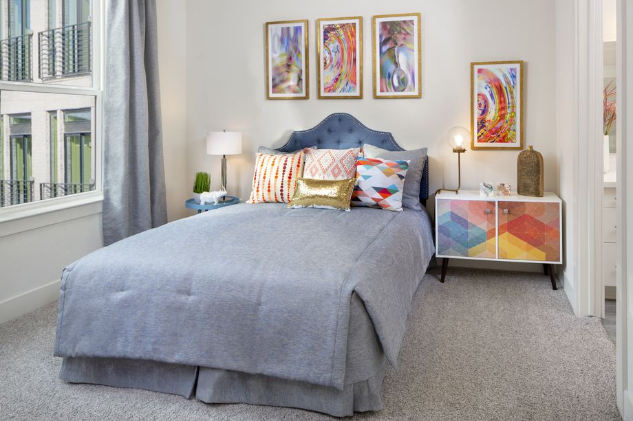 Camden RiNo apartments in Denver, Colorado live work bedroom
