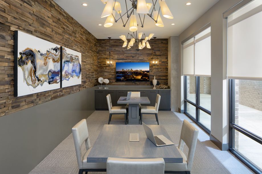 Camden RiNo apartments in Denver, Colorado live work conference room