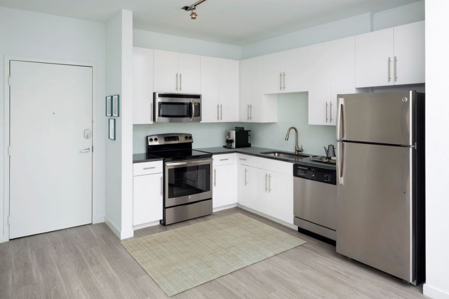 Kitchen at Camden Thornton Park apartments in Orlando, FL