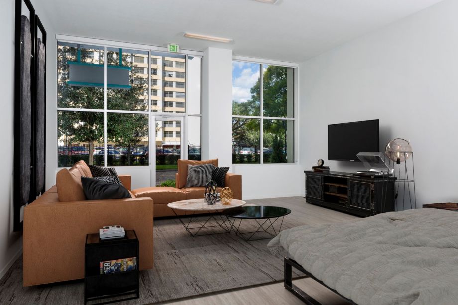 Living Room at Camden Thornton Park apartments in Orlando, FL