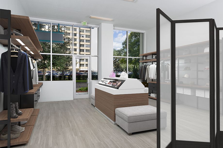 Live/work apartments entry at Camden Thornton Park apartments in Orlando, FL