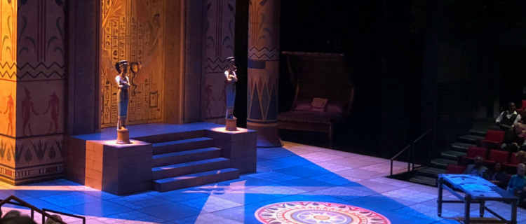 This photo was taken before the performance of Cleo at Alley Theatre in Houston, Texas.