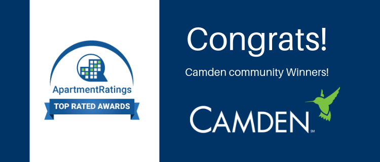 Camden ApartmentRatings.com Award winners