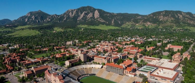 University of Colorado Boulder, university with mountains in background