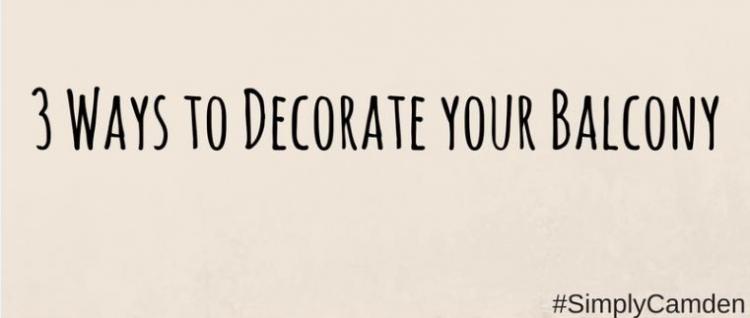 decorate your balcony