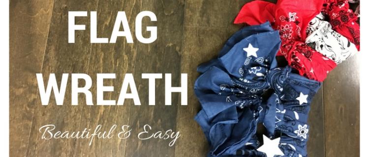 DIY: Beautiful & Easy Bandana Flag Wreath