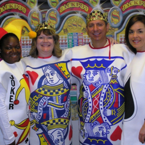 Camden employees dressed up as a deck of cards for an event