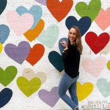 Confetti Hearts Wall in Charlotte, NC